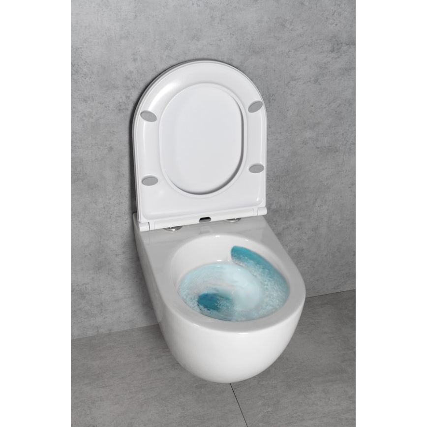 Bruckner - Viseća WC školjka Vortex Rimless FULDA keramika/bijela