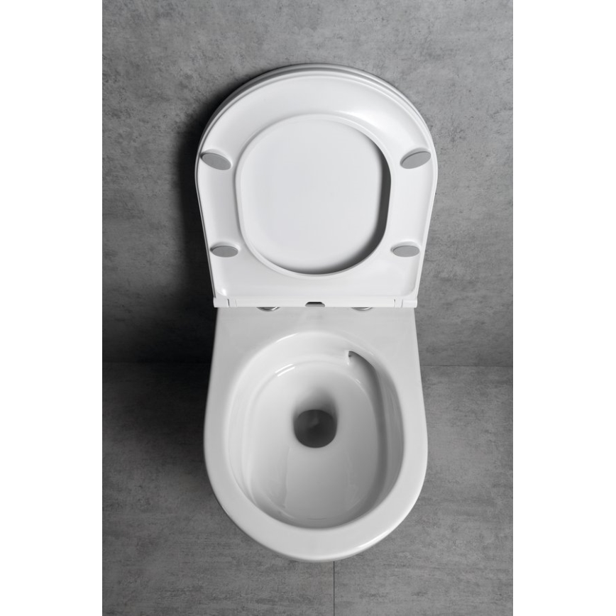 Bruckner - Viseća WC školjka Vortex Rimless FULDA keramika/bijela