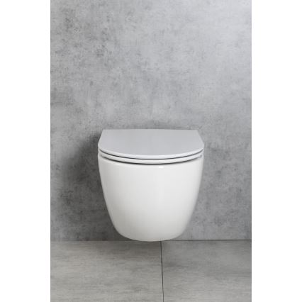 Bruckner - Viseća WC školjka Vortex Rimless FULDA keramika/bijela