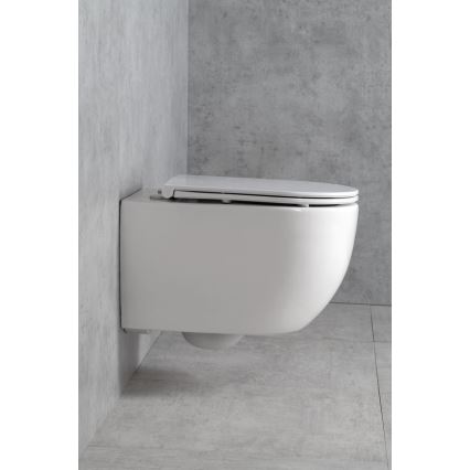 Bruckner - Viseća WC školjka Vortex Rimless FULDA keramika/bijela