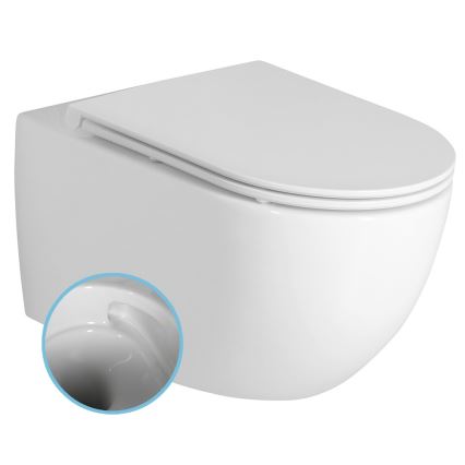 Bruckner - Viseća WC školjka Vortex Rimless FULDA keramika/bijela