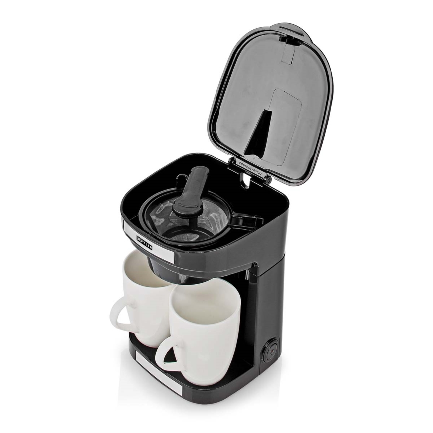 Butler - Aparat za kavu za dvije šalice 450W/230V u crnoj boji