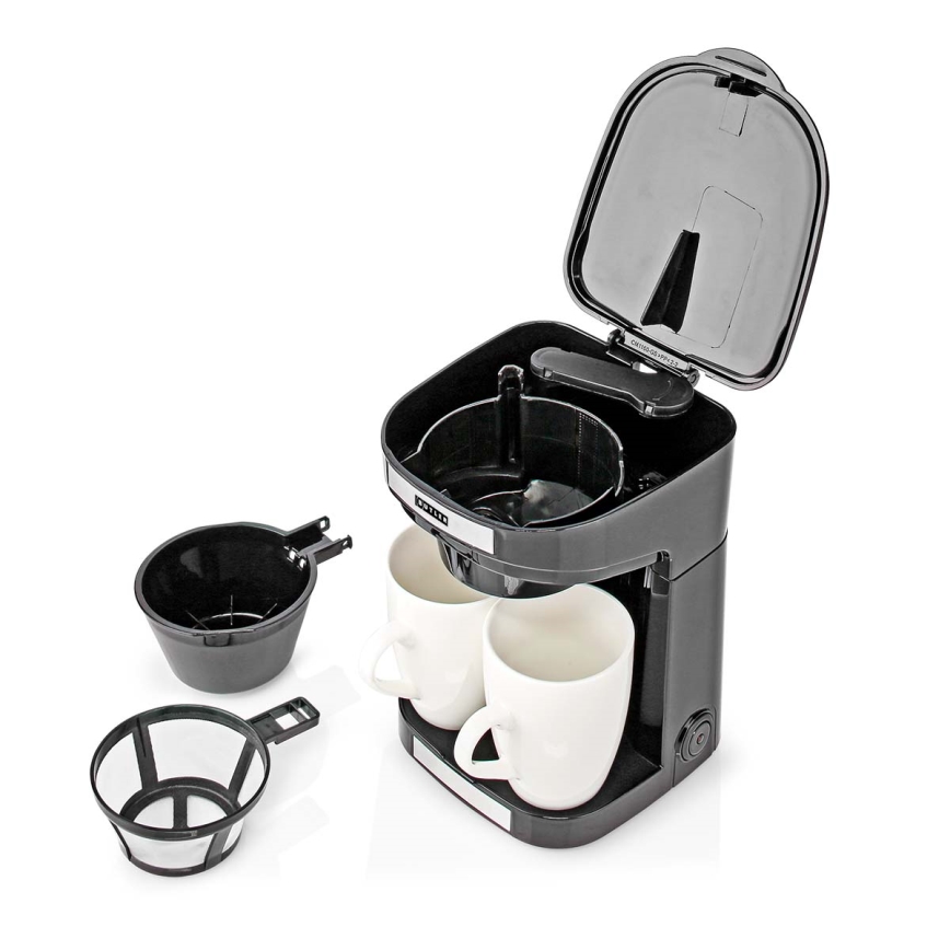 Butler - Aparat za kavu za dvije šalice 450W/230V u crnoj boji