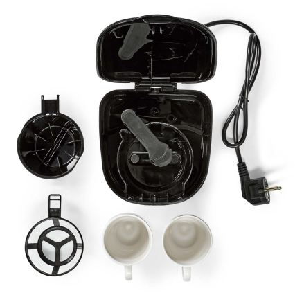 Butler - Aparat za kavu za dvije šalice 450W/230V u crnoj boji