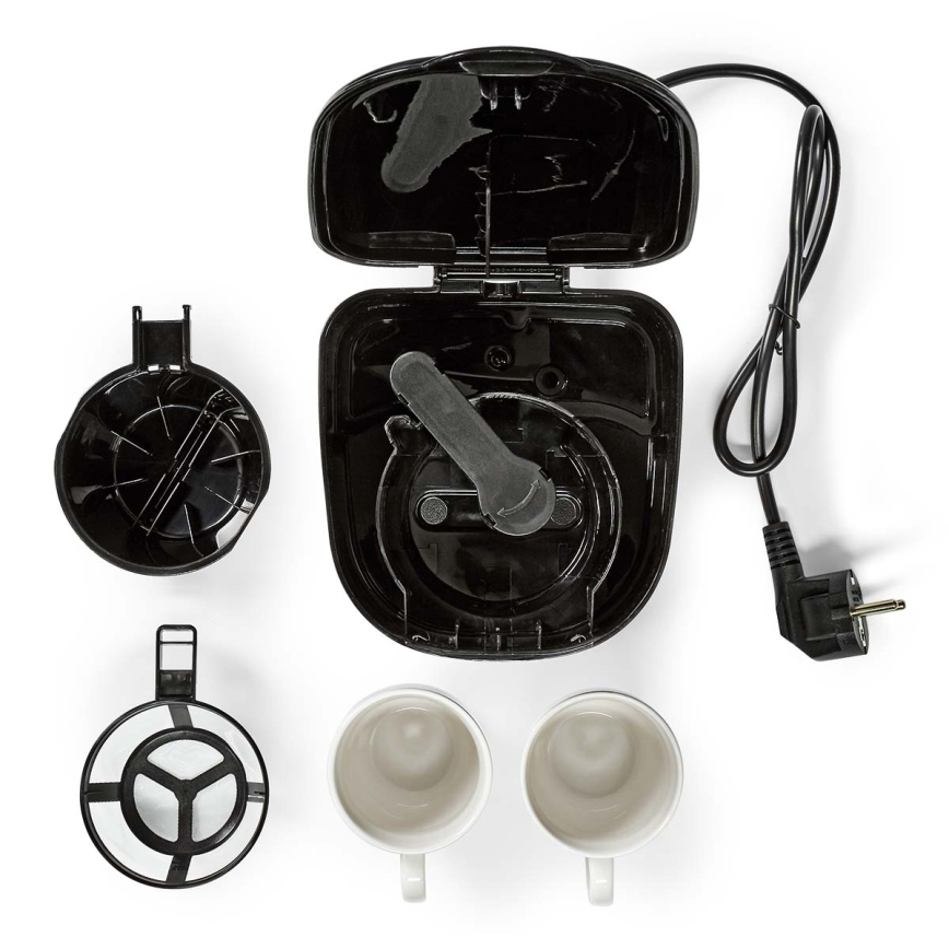 Butler - Aparat za kavu za dvije šalice 450W/230V u crnoj boji