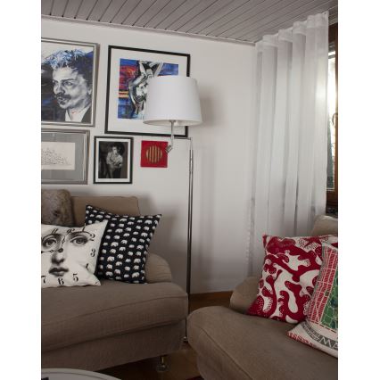 ByRydens - LED Podna lampa ORLANDO 1xE27/5W/230V + LED/3W bijela/sjajni krom pr. 36 cm