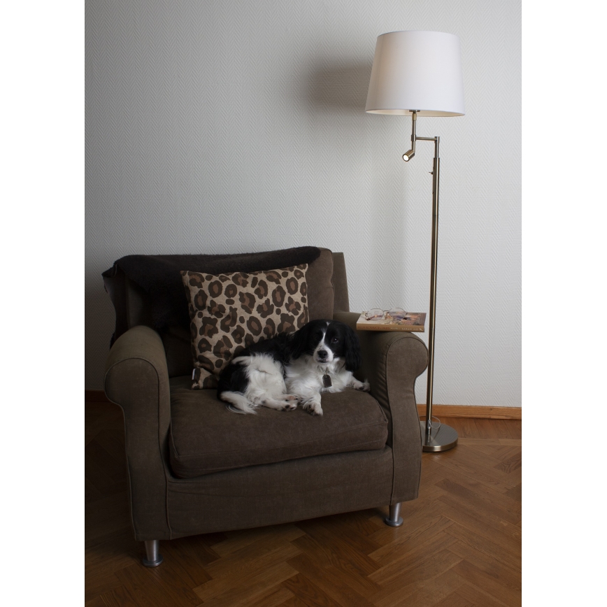 ByRydens - LED Podna lampa ORLANDO 1xE27/5W/230V + LED/3W bijela/bronca pr. 36 cm