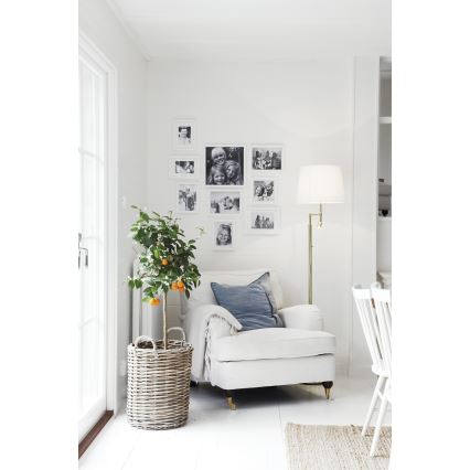 ByRydens - LED Stajaća lampa ORLANDO 1xE27/5W/230V + LED/3W bijela/zlatna promjer 36 cm