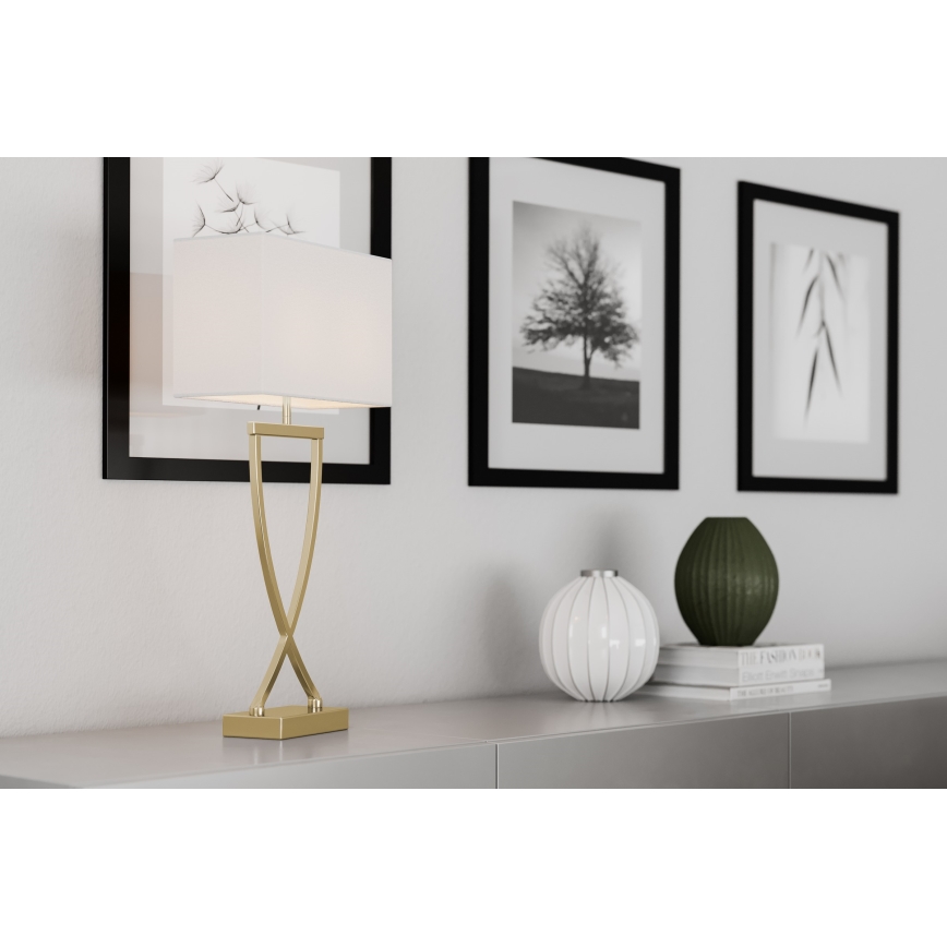 ByRydens - Stolna lampa OMEGA 1xE27/5W/230V bijela/zlatna