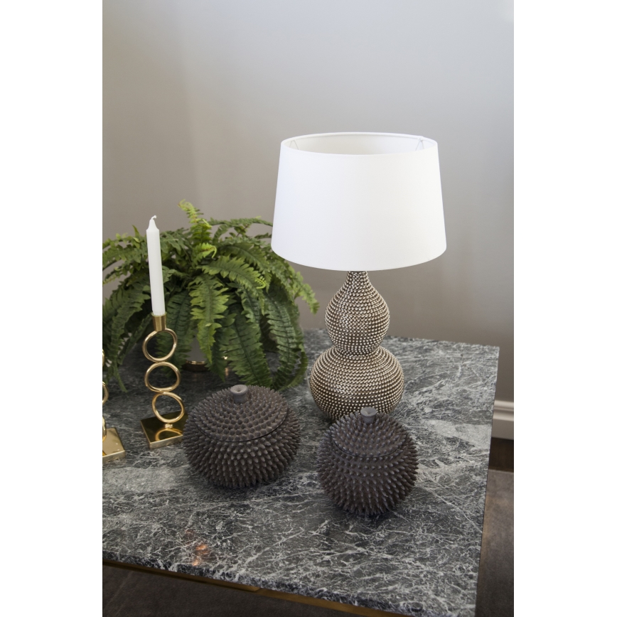 ByRydens - Stolna lampa LOFTY 1xE27/5W/230V bijela/srebrna