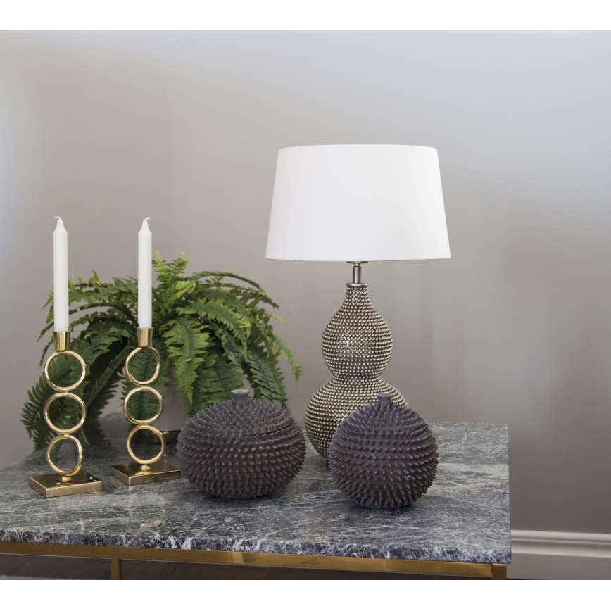 ByRydens - Stolna lampa LOFTY 1xE27/5W/230V bijela/srebrna