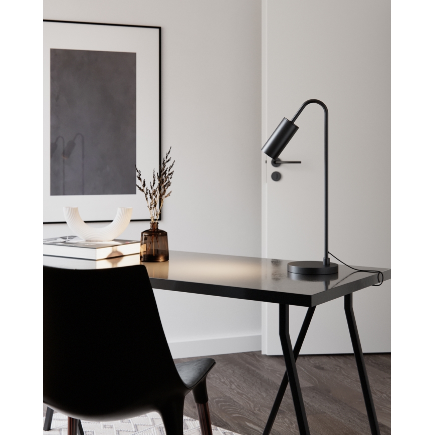 ByRydens - Stolna lampa CURVE 1xGU10/7W/230V crna