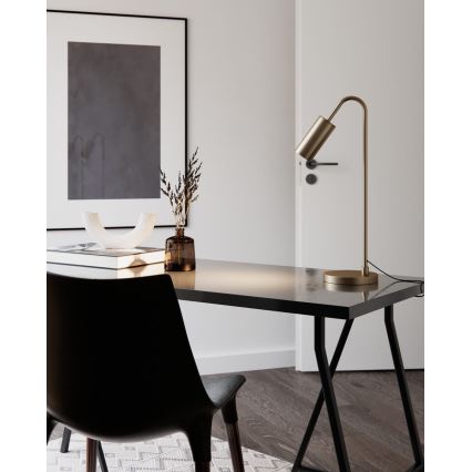 ByRydens - Stolna lampa CURVE 1xGU10/7W/230V zlatna