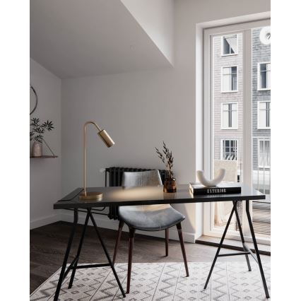 ByRydens - Stolna lampa CURVE 1xGU10/7W/230V zlatna