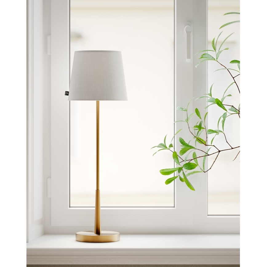 ByRydens - Stolna lampa LUMI 1xE27/8W/230V bijela/zlatna 68,5 cm