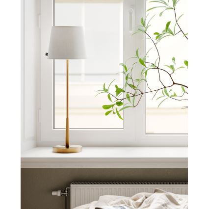 ByRydens - Stolna lampa LUMI 1xE27/8W/230V bijela/zlatna 68,5 cm