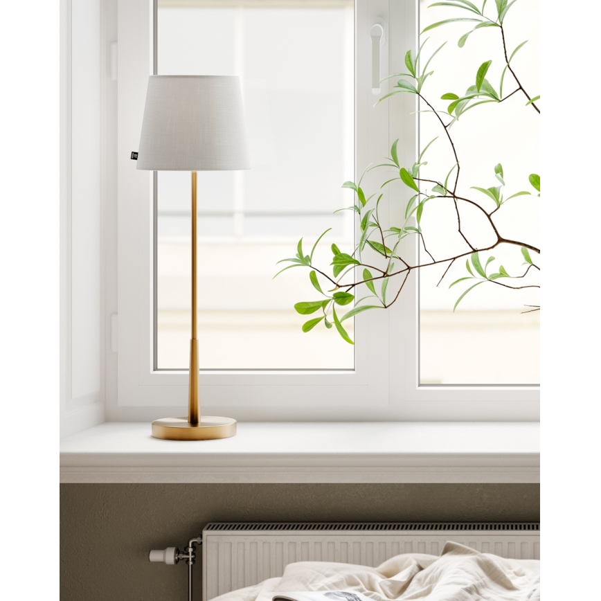 ByRydens - Stolna lampa LUMI 1xE27/8W/230V bijela/zlatna 68,5 cm