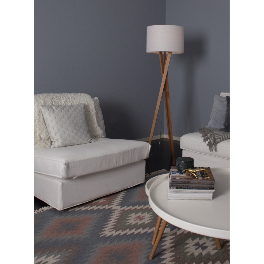 ByRydens - Podna lampa VEGA 1xE27/5W/230V bež/bijela