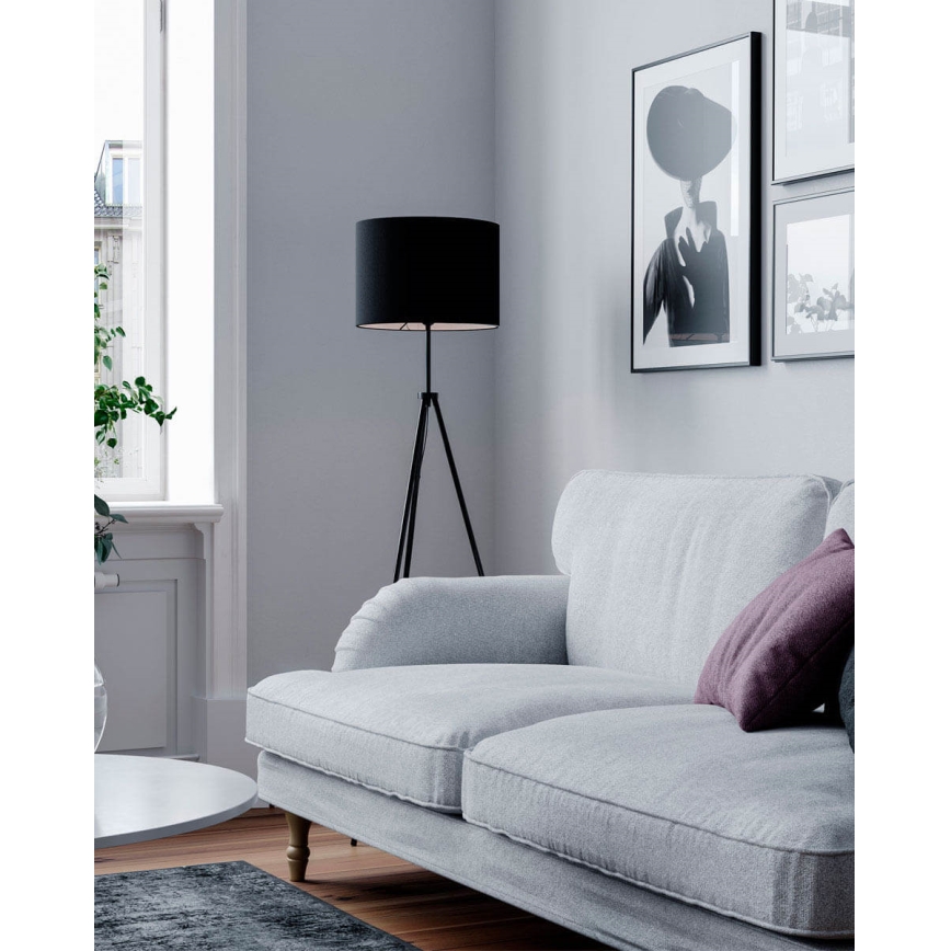 ByRydens - Podna svjetiljka RINA 1xE27/5W/230V crna