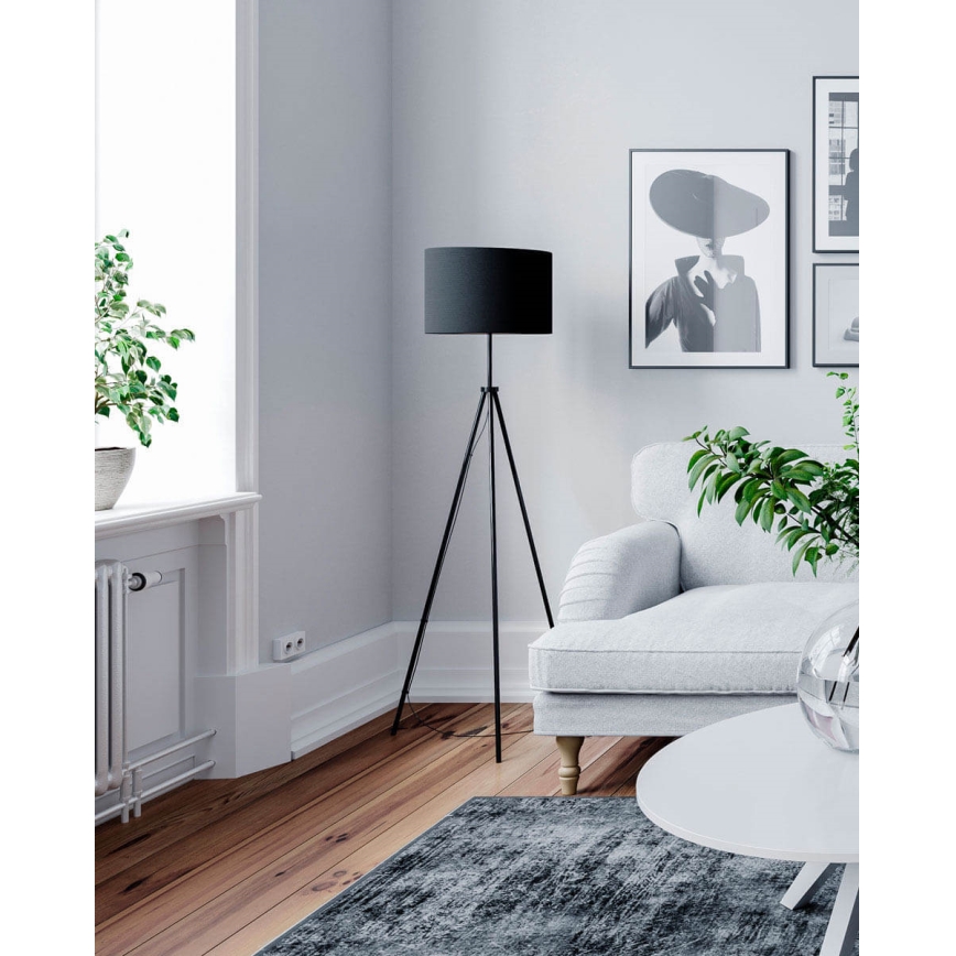 ByRydens - Podna svjetiljka RINA 1xE27/5W/230V crna