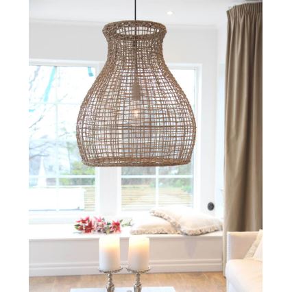 ByRydens - Luster na sajli SEAGRASS 1xE27/8W/230V bež pr. 49 cm