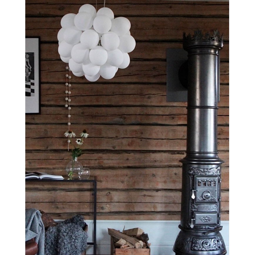 ByRydens - Luster na sajli GROSS 8xG9/4W/230V bijela pr. 50 cm
