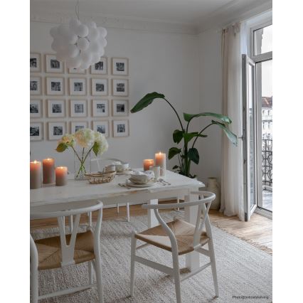 ByRydens - Luster na sajli GROSS 8xG9/4W/230V bijela pr. 50 cm