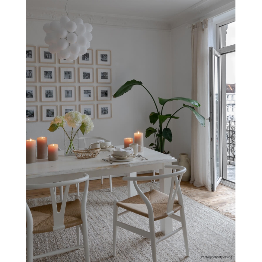 ByRydens - Luster na sajli GROSS 8xG9/4W/230V bijela pr. 50 cm