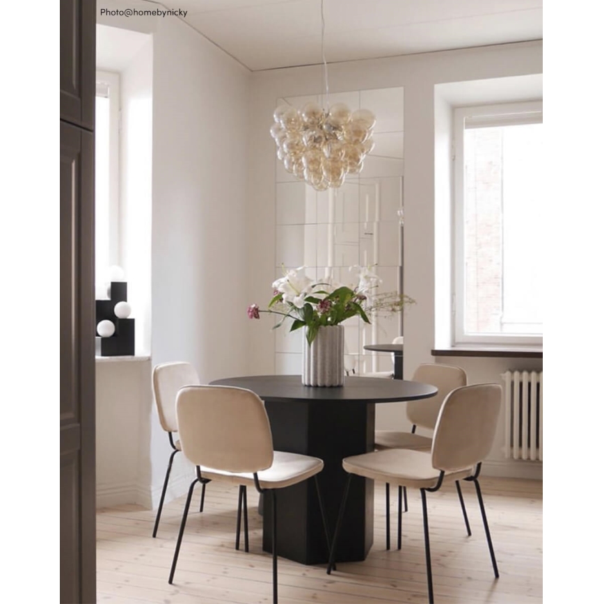 ByRydens - Luster na sajli GROSS 8xG9/4W/230V dimna/smeđa pr. 50 cm