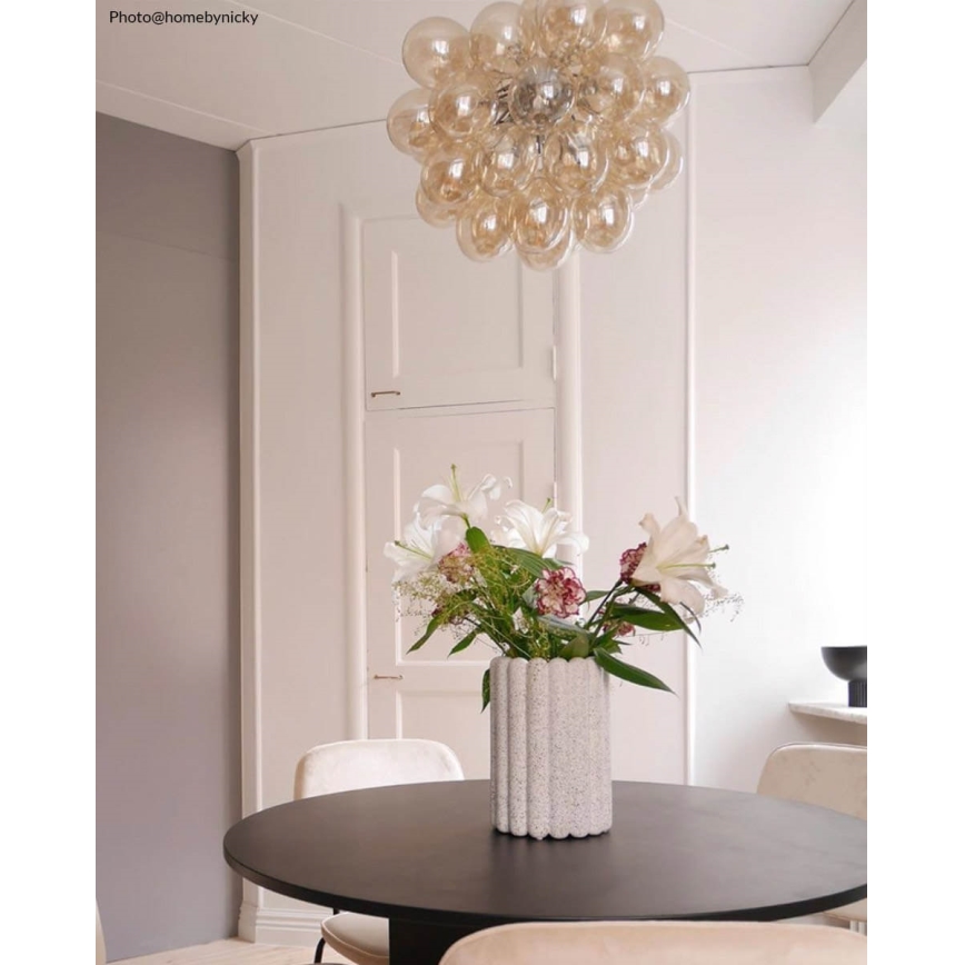 ByRydens - Luster na sajli GROSS 8xG9/4W/230V dimna/smeđa pr. 50 cm