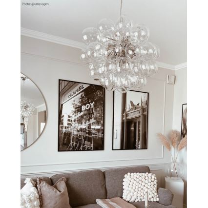 ByRydens - Luster na sajli GROSS 8xG9/4W/230V prozirna pr. 50 cm