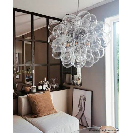 ByRydens - Luster na sajli GROSS 8xG9/4W/230V prozirna pr. 50 cm