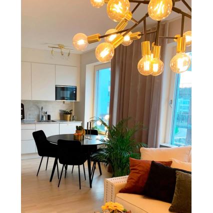 ByRydens - Luster na sajli HEROES 24xE27/5W/230V crna pr. 80 cm