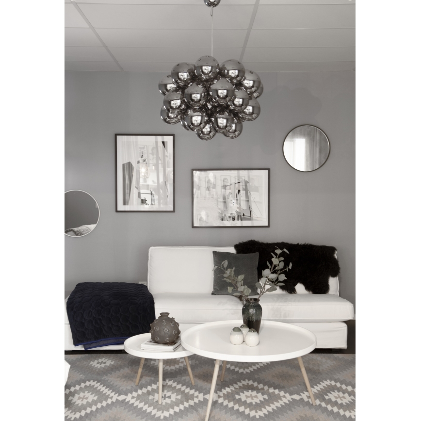 ByRydens - Luster na sajli GROSS GRANDE 8xG9/4W/230V dimna/crna pr. 62 cm