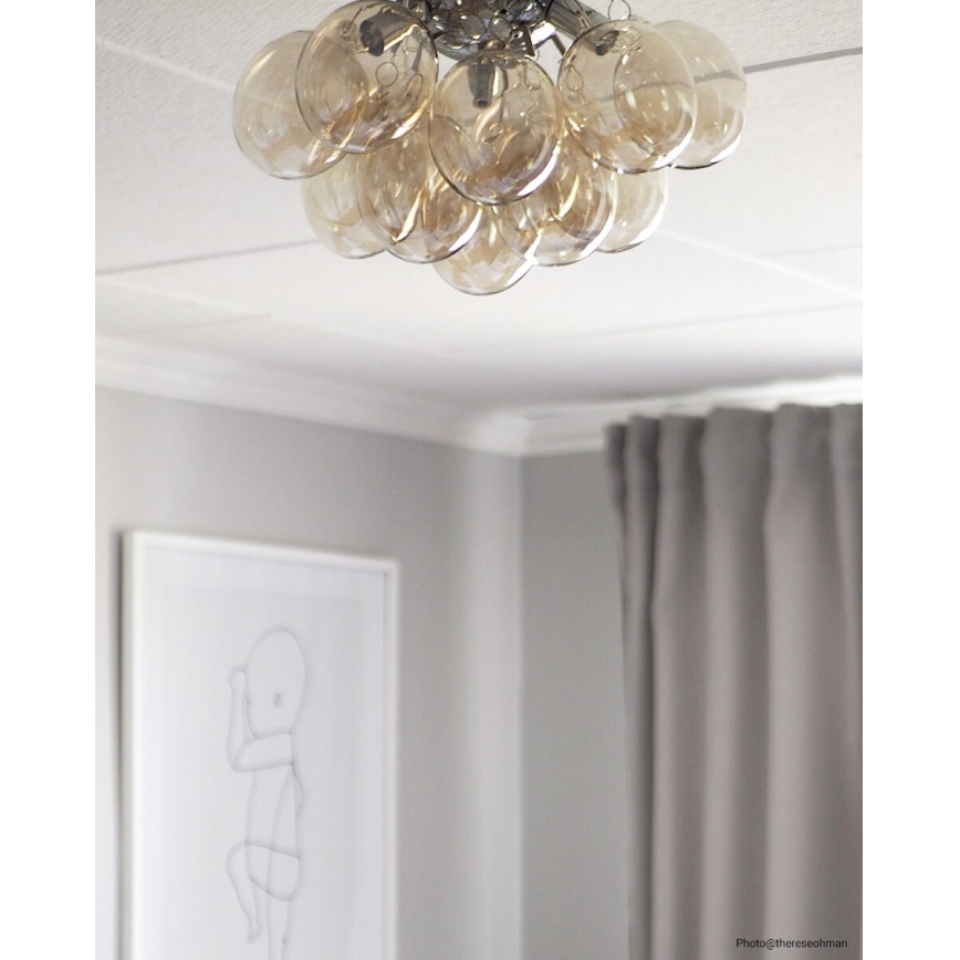 ByRydens - Stropna svjetiljka GRANDE 3xG9/4W/230V dimna/smeđa pr. 30 cm