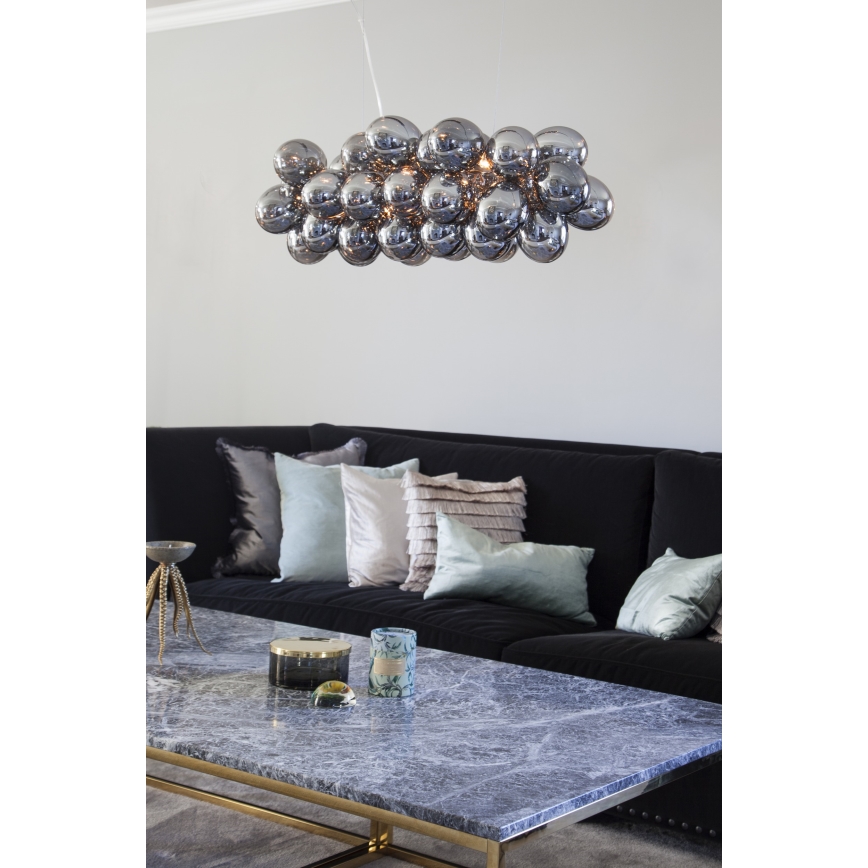ByRydens - Luster na sajli GROSS BAR 8xG9/5W/230V dimna/crna
