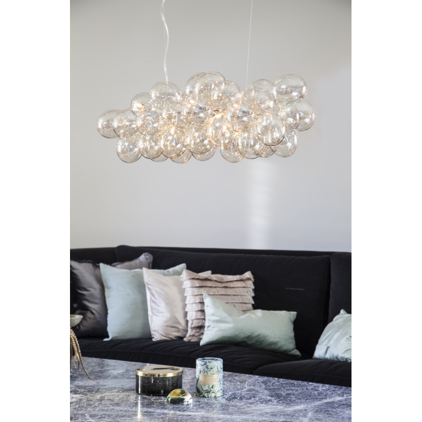 ByRydens - Luster na sajli GROSS BAR 8xG9/4W/230V dimna/smeđa