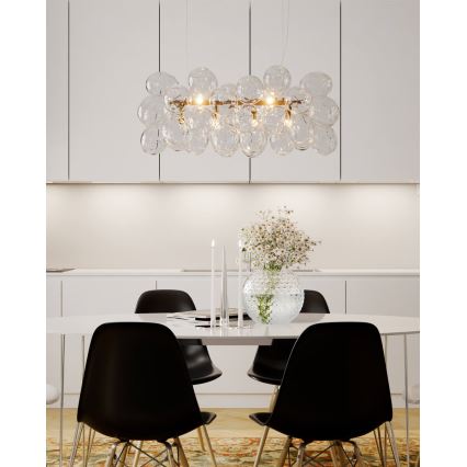 ByRydens - Viseći luster na sajli GROSS BAR 8xG9/8W/230V proziran