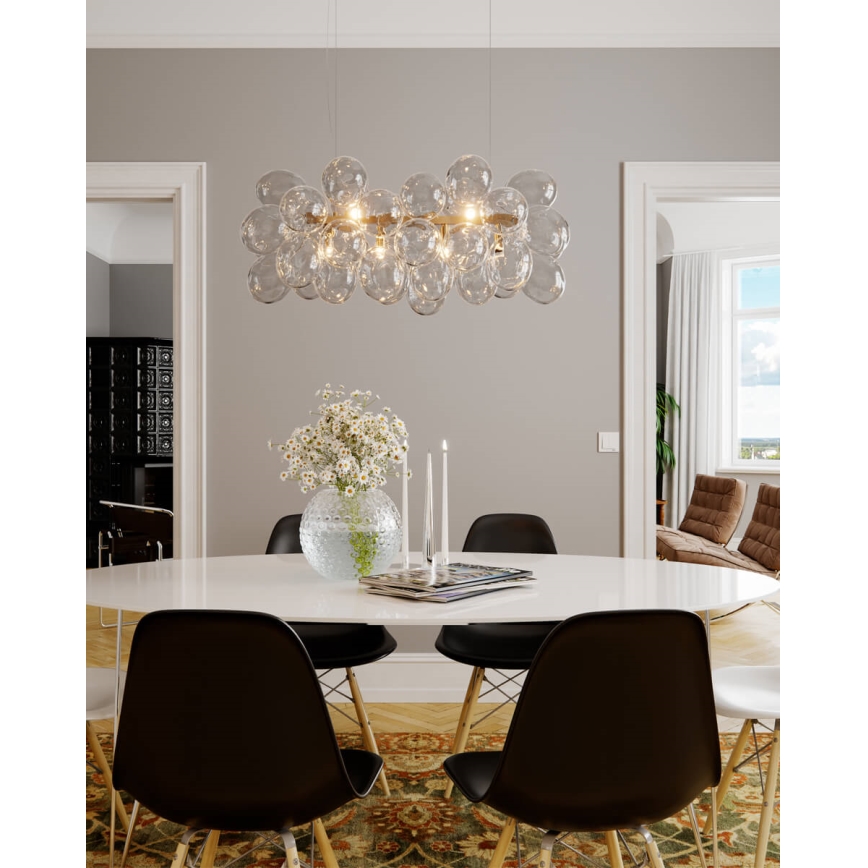 ByRydens - Luster na sajli GROSS BAR 8xG9/4W/230V proziran