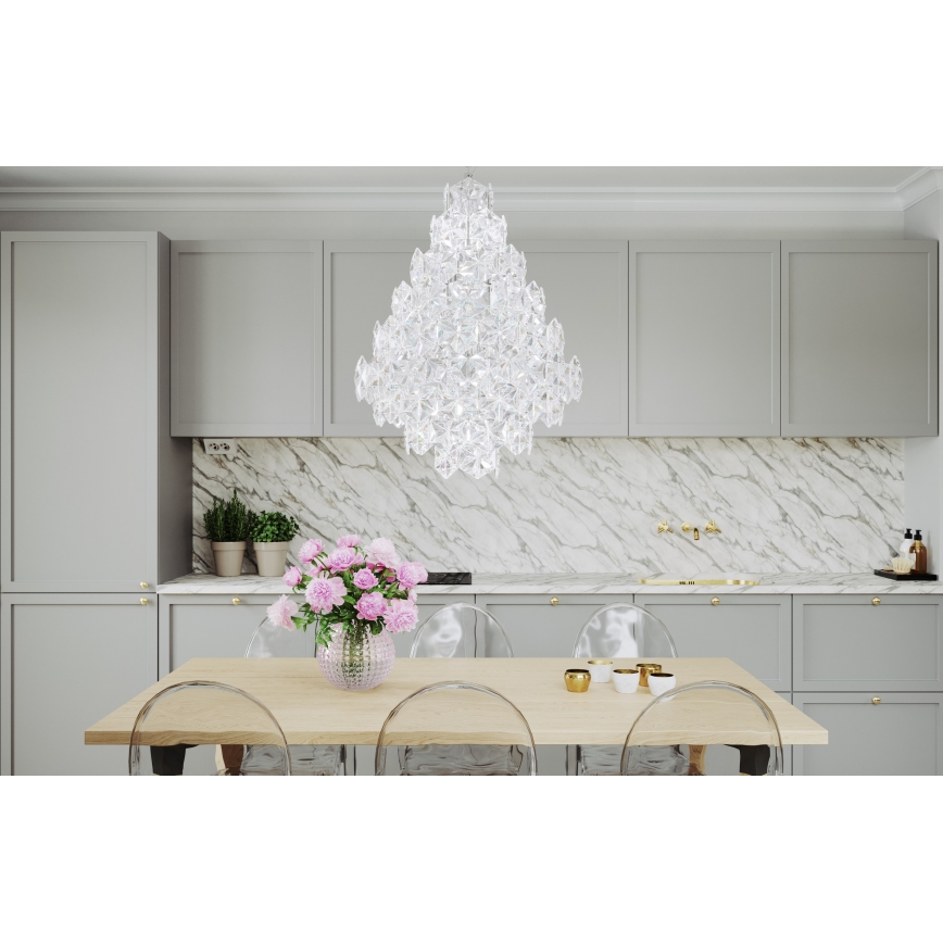 ByRydens - Luster na lancu MONARQUE GRANDE 11xE14/5W/230V prozirna pr. 58 cm