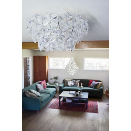 ByRydens - Stropna svjetiljka MONARQUE 3xE27/5W/230V prozirna pr. 51 cm