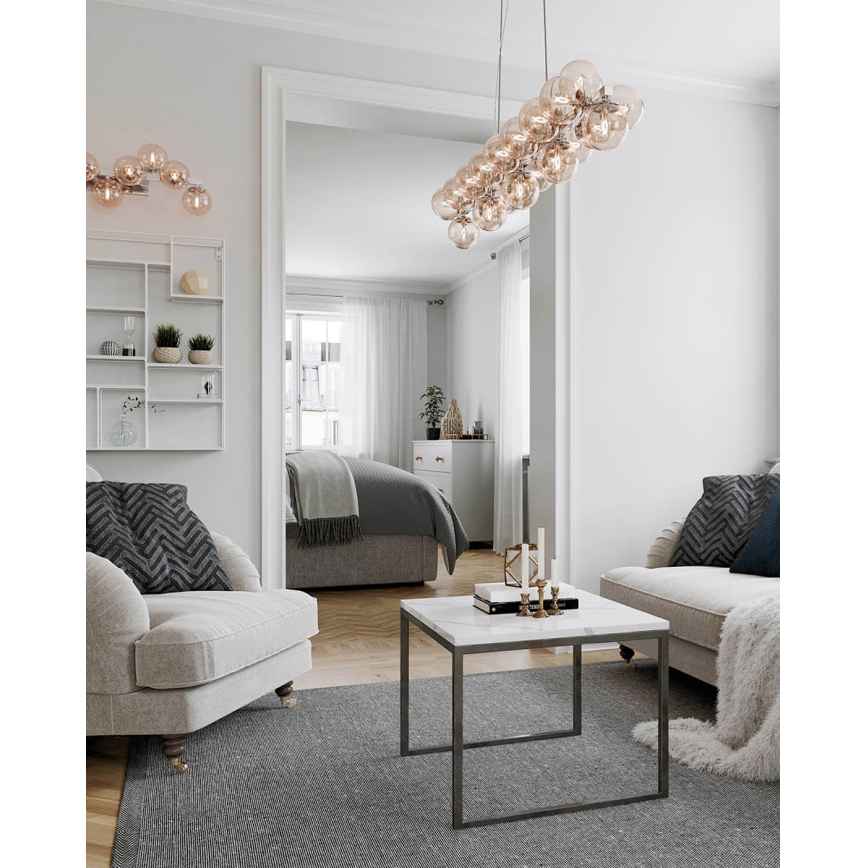 ByRydens - Luster na sajli SPLENDOR 25xG9/5W/230V dimna/smeđa