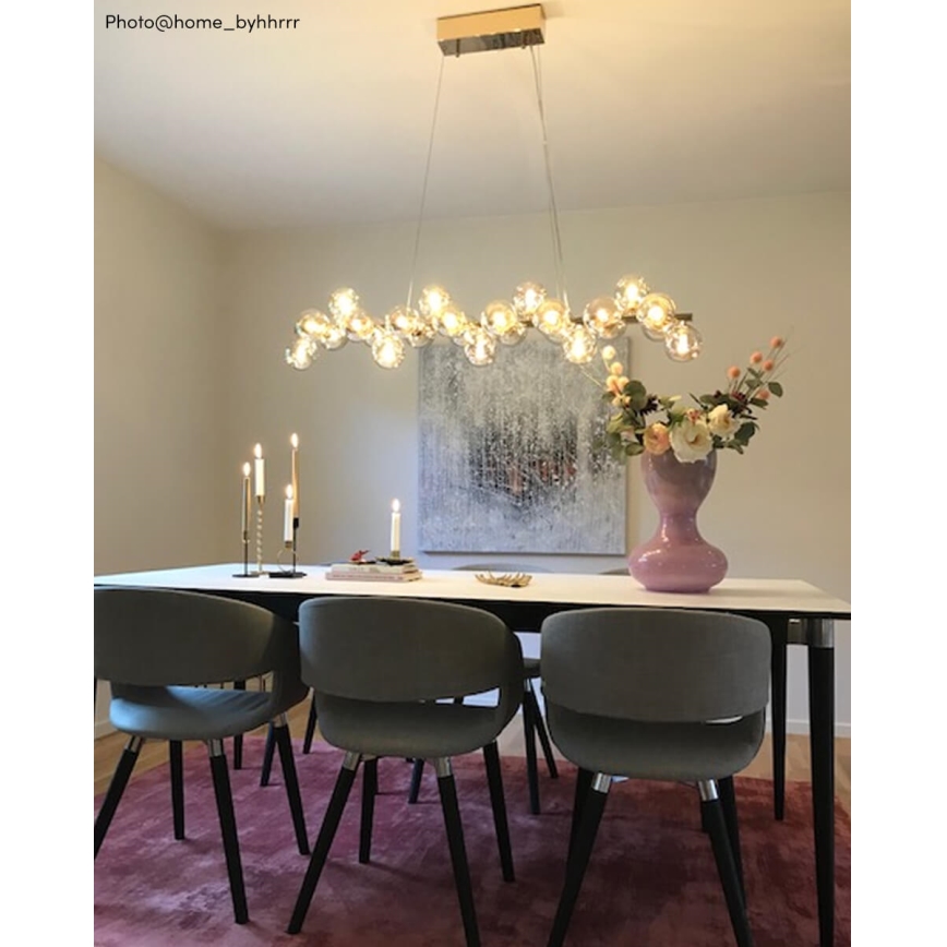 ByRydens - Luster na sajli SPLENDOR 25xG9/5W/230V dimna/smeđa