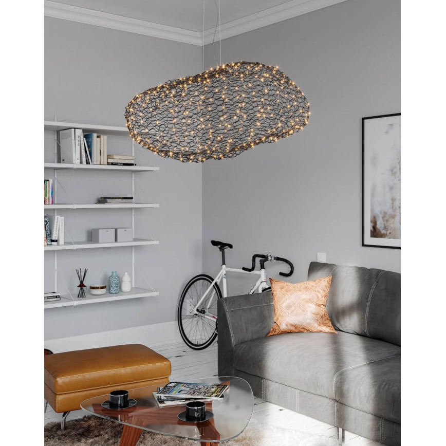 ByRydens - LED Luster na sajli HAYDEN LED/20W/230V crna