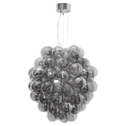 ByRydens - Luster na sajli DELUXE 4xE14/5W/230V siva/zadimljena