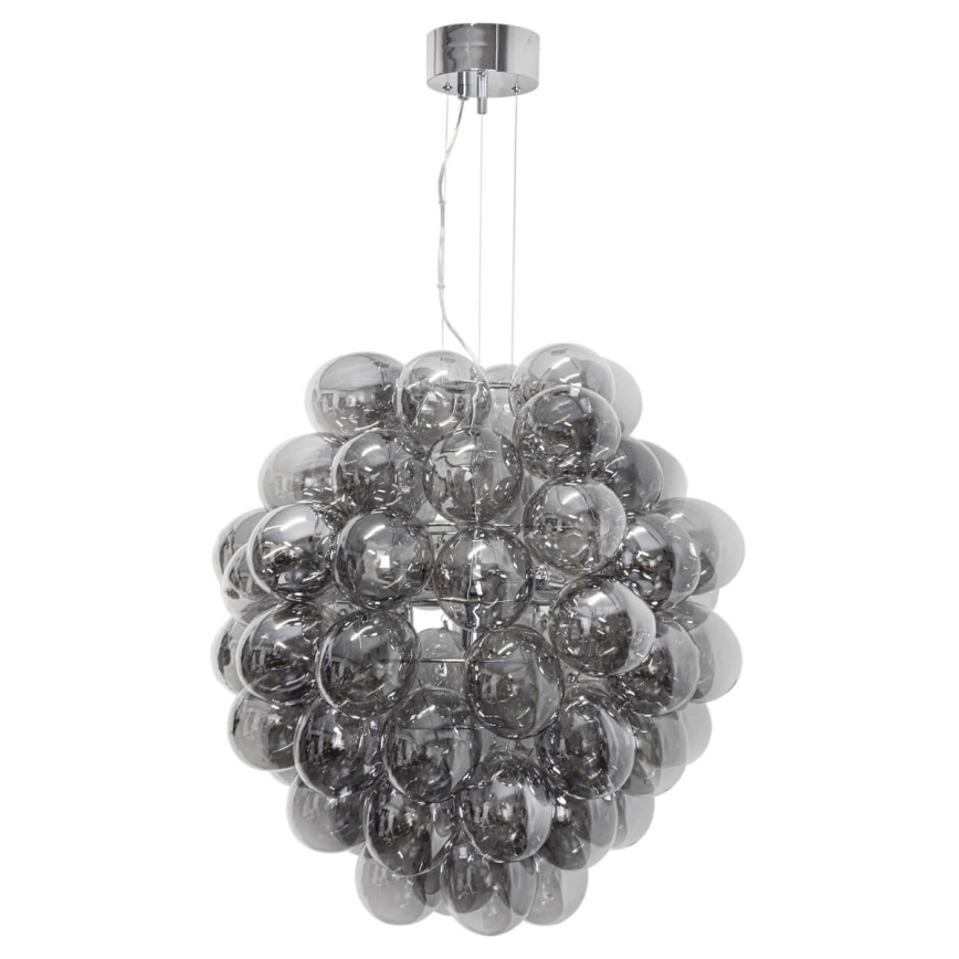 ByRydens - Luster na sajli DELUXE 4xE14/5W/230V siva/zadimljena