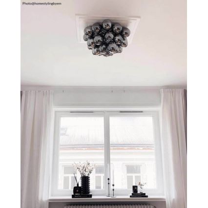 ByRydens - Stropna svjetiljka GROSS 6xG9/5W/230V dimna/crna pr. 50 cm