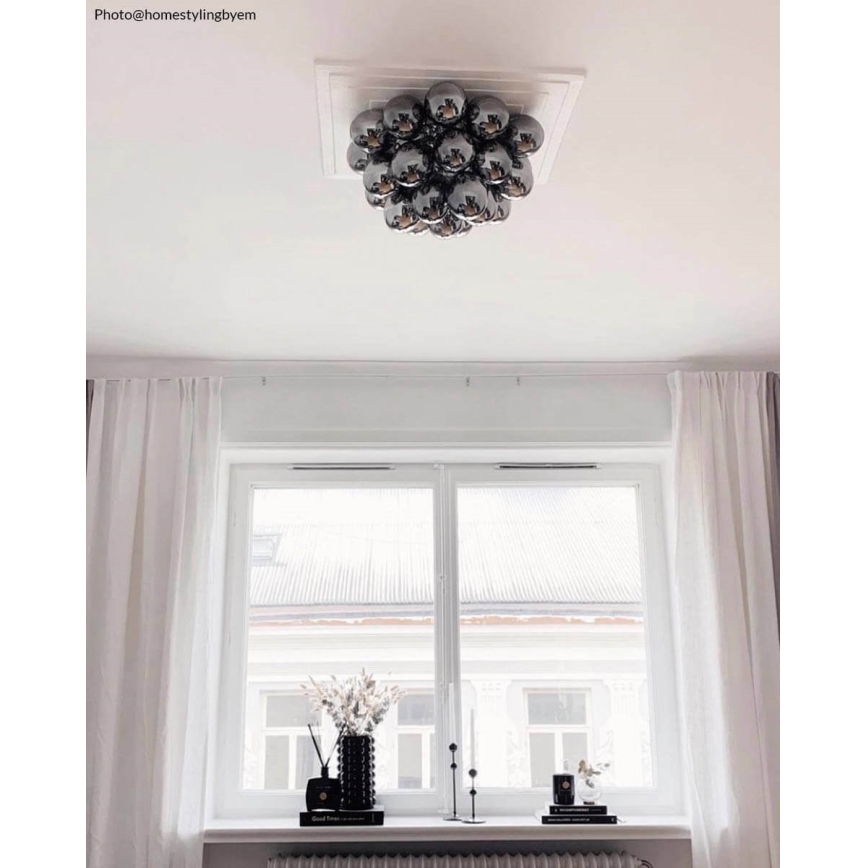 ByRydens - Stropna svjetiljka GROSS 6xG9/5W/230V dimna/crna pr. 50 cm