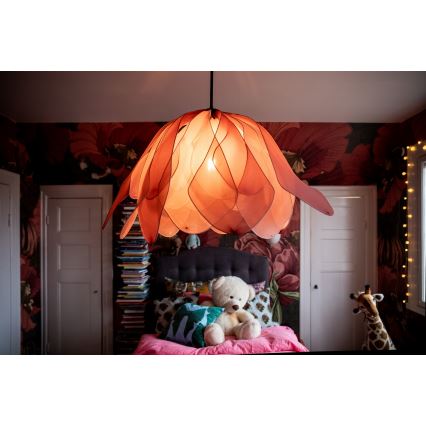 ByRydens - Luster na sajli LOU LOU 1xE27/5W/230V ružičasta pr. 80 cm