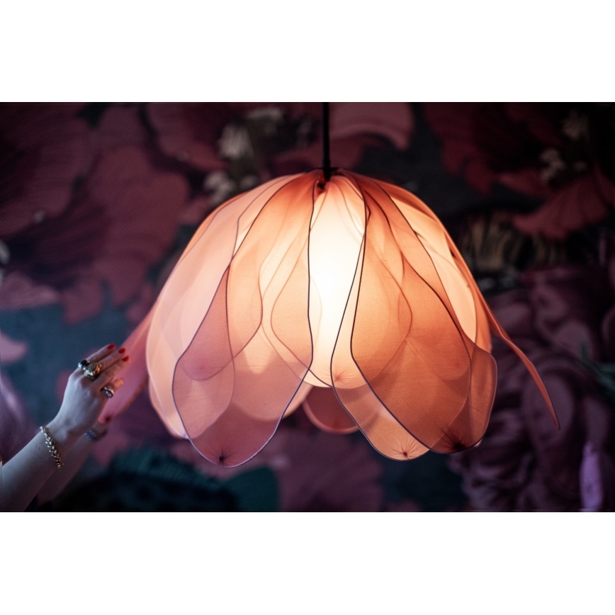 ByRydens - Luster na sajli LOU LOU 1xE27/5W/230V ružičasta pr. 80 cm